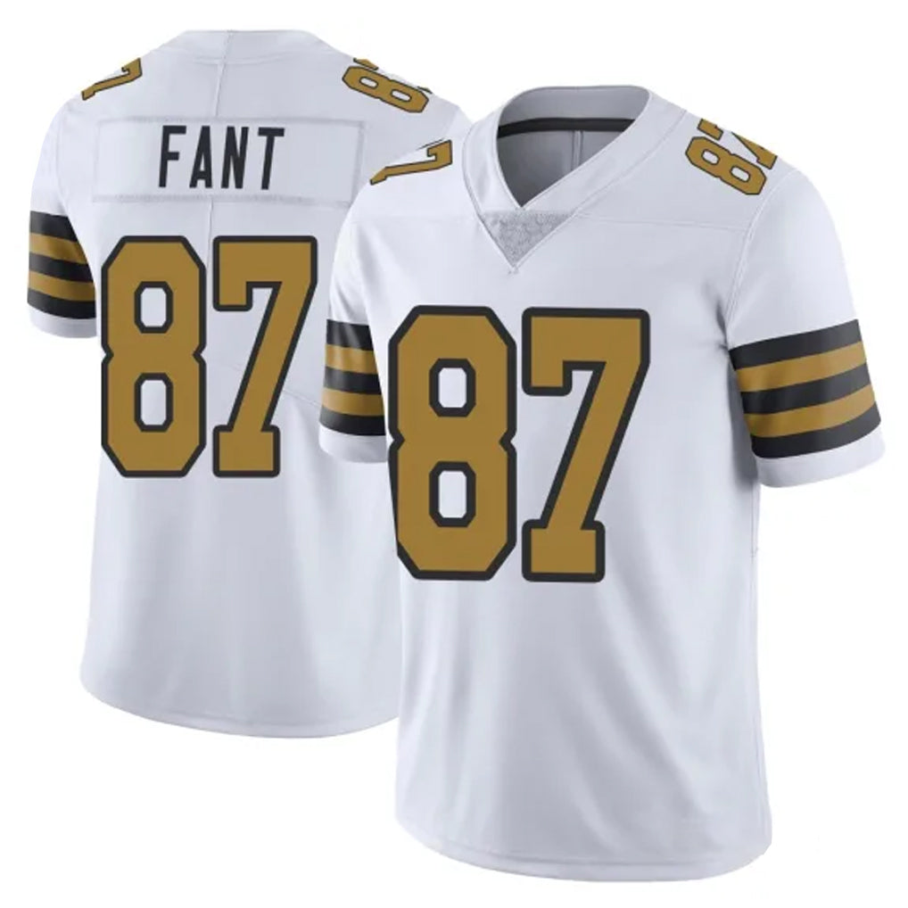 NO.Saints #87 Noah Fant Player White Limited Color Rush Home Game Gdoa Stitched Jerseys