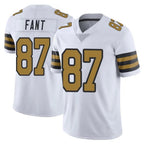 NO.Saints #87 Noah Fant Player White Limited Color Rush Home Game Gdoa Stitched Jerseys