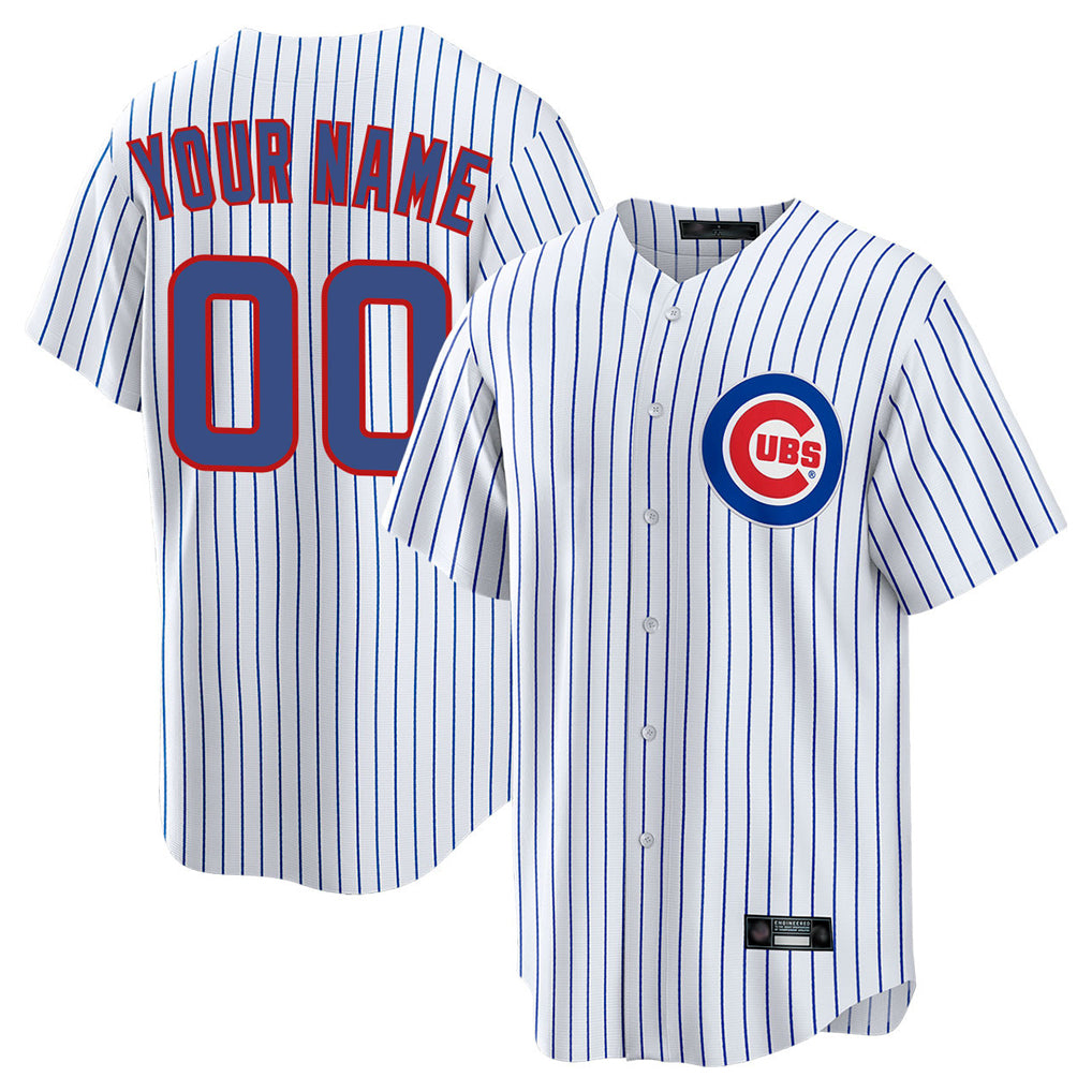 Custom C.Cubs White Home Game Any Name & Number Gdoa Stitched Jerseys