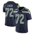 S.Seahawks #72 Abraham Lucas Player Navy Limited Vapor Untouchable Home Game Gdoa Stitched Jerseys