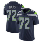 S.Seahawks #72 Abraham Lucas Player Navy Limited Vapor Untouchable Home Game Gdoa Stitched Jerseys