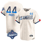 LA.Dodgers #44 Andy Pages Player Cream World Series Meet City Connect Limited Home Fdoa Stitched Jerseys