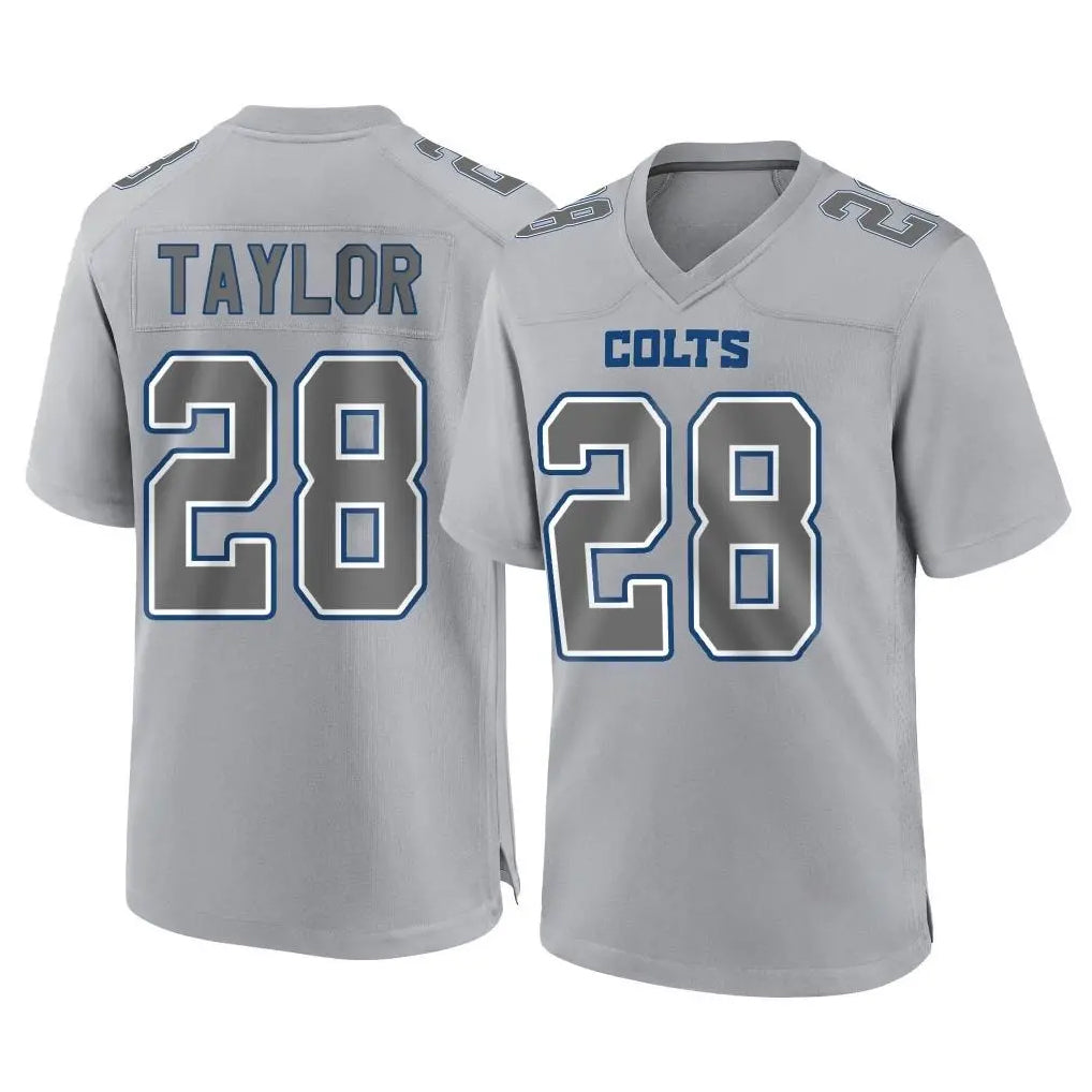 IN.Colts #28 Jonathan Taylor Player Gray Atmosphere Fashion Home Game Gdoa Stitched Jerseys