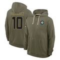 M.Dolphins #10 Jacob Rodriguez Player Olive Salute to Service Pullover Hoodies Limited Gdoa Stitched Jerseys