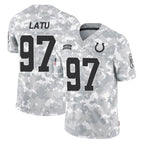 IN.Colts #97 Laiatu Latu Player Arctic Camo Salute To Service Limited Game Gdoa Stitched Jerseys