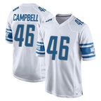 D.Lions #46 Jack Campbell Player White Home Game Gdoa Stitched Jerseys
