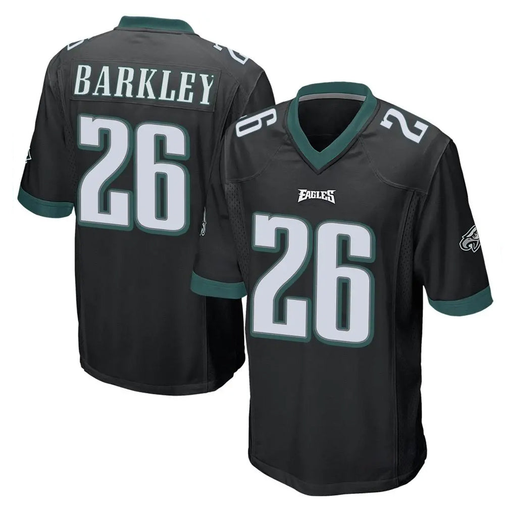 P.Eagles #26 Saquon Barkley Player Black Home Game Gdoa Stitched Jerseys