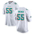M.Dolphins #55 Aaron Brewer Player White Limited Home Game Gdoa Stitched Jerseys
