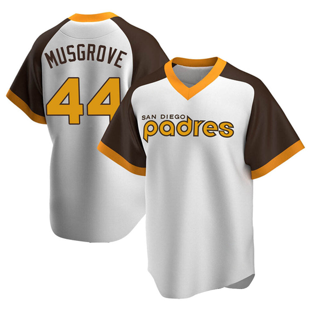 S.Diego Padres #44 Joe Musgrove Player White Home Cooperstown Collection Replica Game Fdoa Stitched Jerseys