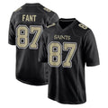 NO.Saints #87 Noah Fant Player Black Carbon Fashion Home Game Gdoa Stitched Jerseys
