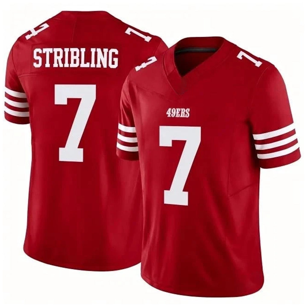 SF.49ers #7 De'Zhaun Stribling Player Red Limited Vapor F.U.S.E. Home Game Gdoa Stitched Jerseys
