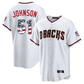 A.Diamondbacks #51 Randy Johnson Player White USA 250 Fourth of July Home Game Gdoa250Ys Stitched Jerseys