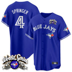 T.Blue Jays #4 George Springer Player Royal 2025 American League All Fdoa Stitched Jersey
