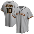 SF.Giants #10 Casey Schmitt Player Gray Home Game Fdoa Stitched Jerseys