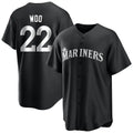 S.Mariners #22 Bryan Woo Player Black Home Limited Fdoa Stitched Jerseys