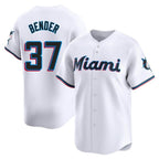 M.Marlins #37 Anthony Bender Player White  Home Limited Fdoa Stitched Jerseys