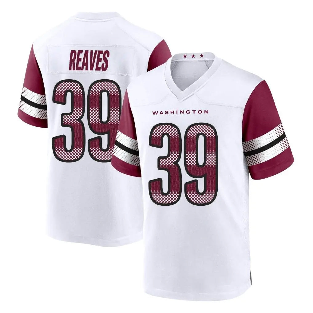 W.Commanders #39 Jeremy Reaves Player White Game Home Gdoa Stitched Jerseys