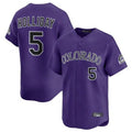 C.Rockies #5 Matt Holliday Player Purple Limited Home Gdoa Stitched Jerseys