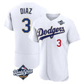 LA.Dodgers #3 Edwin D¨ªaz Player Gold White World Series 2026 Collection Stadium Limited Elite Fdoa Stitched Jerseys