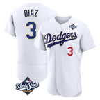 LA.Dodgers #3 Edwin D¨ªaz Player Gold White World Series 2026 Collection Stadium Limited Elite Fdoa Stitched Jerseys