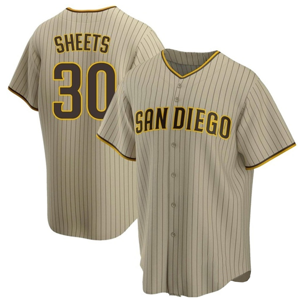 S.Diego Padres #30 Gavin Sheets Player Khaki Home Game Fdoa Stitched Jerseys