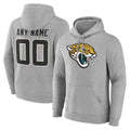 Custom J.Jaguars Gray Pullover Hoodies Any Name & Numbers Limited Gdoa Stitched Jerseys