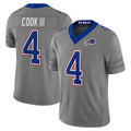 B.Bills #4 James Cook III Player Gray Limited Nickel City Home Game Gdoa Stitched Jerseys