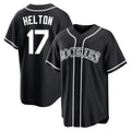 C.Rockies #17 Todd Helton Player Black Fashion Out Home Game Gdoa Stitched Jerseys