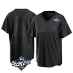 LA.Dodgers #16 Will Smith Player Black World Series Pitch Fashion T-shirt Fdoa Stitched Jerseys