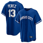 KC.Royals #13 Salvador Perez Player Royal Game Home Gdoa Stitched Jerseys