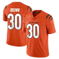 C.Bengals #30 Chase Brown Player Orange Vapor Untouchable Limited Home Game Gdoa Stitched Jerseys