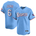 T.Rangers #6 Josh Jung Player Light Blue Limited Home Fdoa Stitched Jerseys