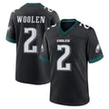 P.Eagles #2 Riq Woolen Player Black Game Home Gdoa Stitched Jerseys