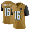 J.Jaguars #16 Trevor Lawrence Player Gold Vapor Limited Home Game Gdoa Stitched Jerseys