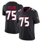 H.Texans #75 Wyatt Teller Player Navy Limited Alternate Vapor F.U.S.E. Home Game Gdoa Stitched Jerseys