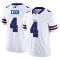 B.Bills #4 James Cook III Player White Vapor F.U.S.E. Limited Gdoa Stitched Jerseys