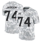 MN.Vikings #74 Donovan Jackson Player Arctic Camo Salute To Service Limited Game Gdoa Stitched Jerseys