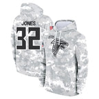 A.Falcons #32 Cash Jones Player Camo Arctic Salute to Service Hoodies Limited Gdoa Stitched Jerseys