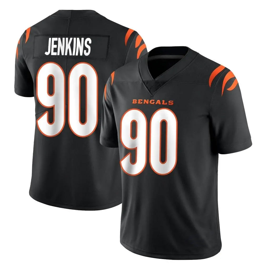 C.Bengals #90 Kris Jenkins Jr Player Black Vapor Untouchable Limited Home Game Gdoa Stitched Jerseys