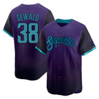 A.Diamondbacks #38 Paul Sewald Player Purple Limited 2025 City Connect Stitched Jersey