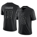B.Bills #10 Khalil Shakir Player Black RFLCTV Limited Gdoa Stitched Jerseys