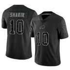 B.Bills #10 Khalil Shakir Player Black RFLCTV Limited Gdoa Stitched Jerseys