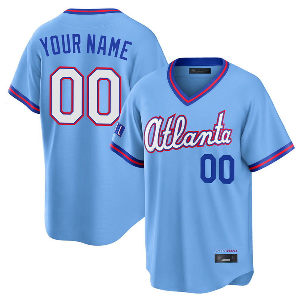 Custom A.Braves Powder Blue 2026 City Connect T-shirt Home Game Any Name & Number Gdoa Stitched Jerseys