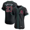 A.Diamondbacks #23 Zac Gallen Player Black Limited Elite Home Game Gdoa Stitched Jerseys