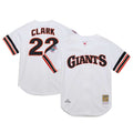 SF.Giants #22 Will Clark Player White Mitchell & Ness Cooperstown Collection 1989 Limited Fdoa Stitched Jerseys