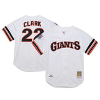 SF.Giants #22 Will Clark Player White Mitchell & Ness Cooperstown Collection 1989 Limited Fdoa Stitched Jerseys