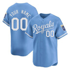 Custom KC.Royals Light Blue Alt Limited Home Game Any Name & Number Gdoa Stitched Jerseys