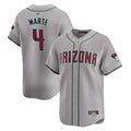 A.Diamondbacks #4 Ketel Marte Player Gray Replica Game Stitched Jerseys