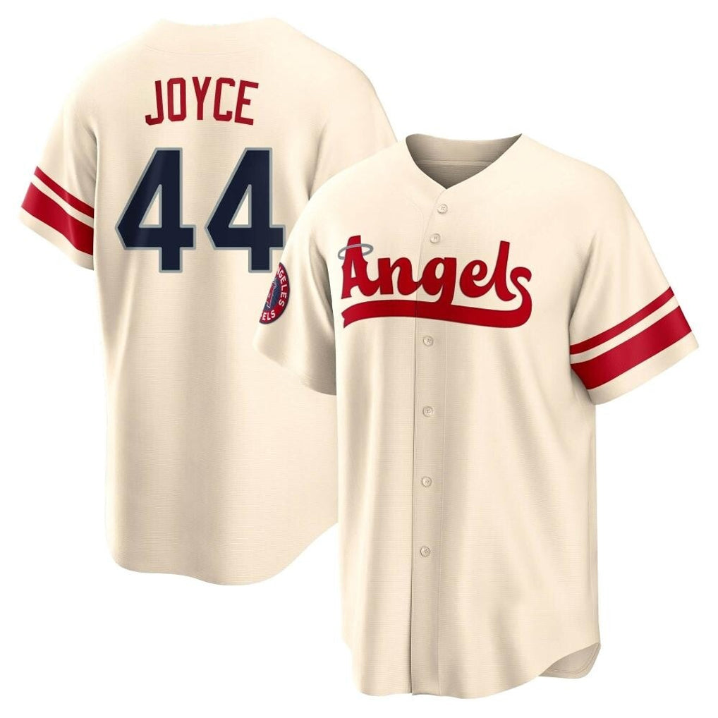 LA.Angels #44 Ben Joyce Player Cream City Connect Home Fdoa Stitched Jerseys