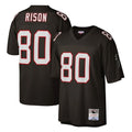 A.Falcons #80 Andre Rison Player Mitchell & Ness Black 1992 Legacy Gdoa Stitched Jerseys